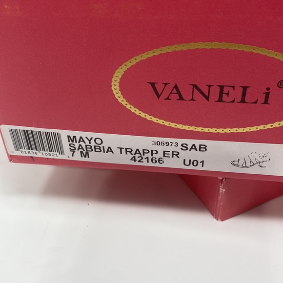 VANELI Mayo Sabbia Womens Block Heel Sling Back Upper Leather Buckle Size 7M NEW - Picture 11 of 13